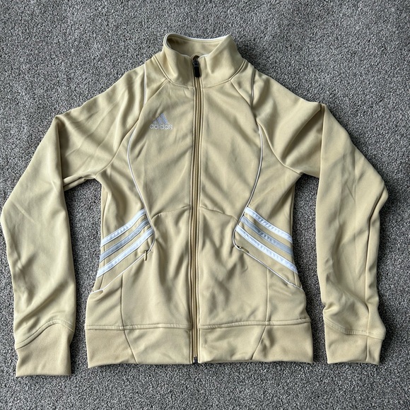 adidas Tops - Adidas Tan Zip-Up Jacket